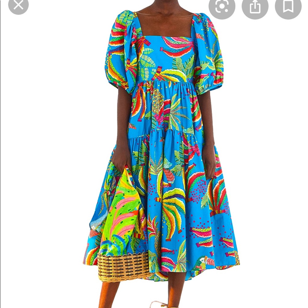 Farm Rio blue banana dress! Never worn!